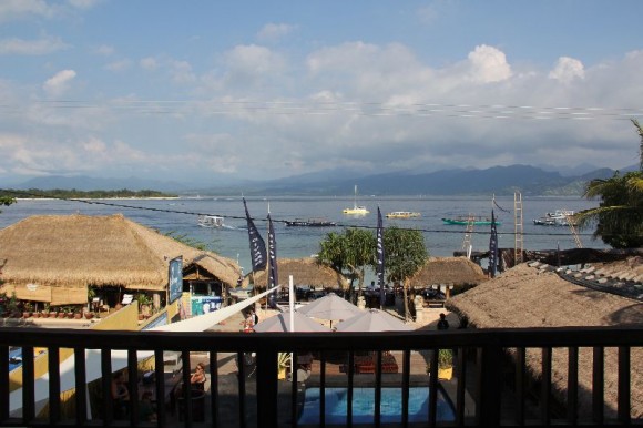 Gili Trawangan, Blick vom Balkon